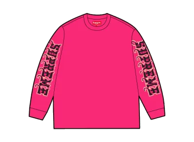 Supreme Intarsia Sleeve L/S Top "Fuchsia"