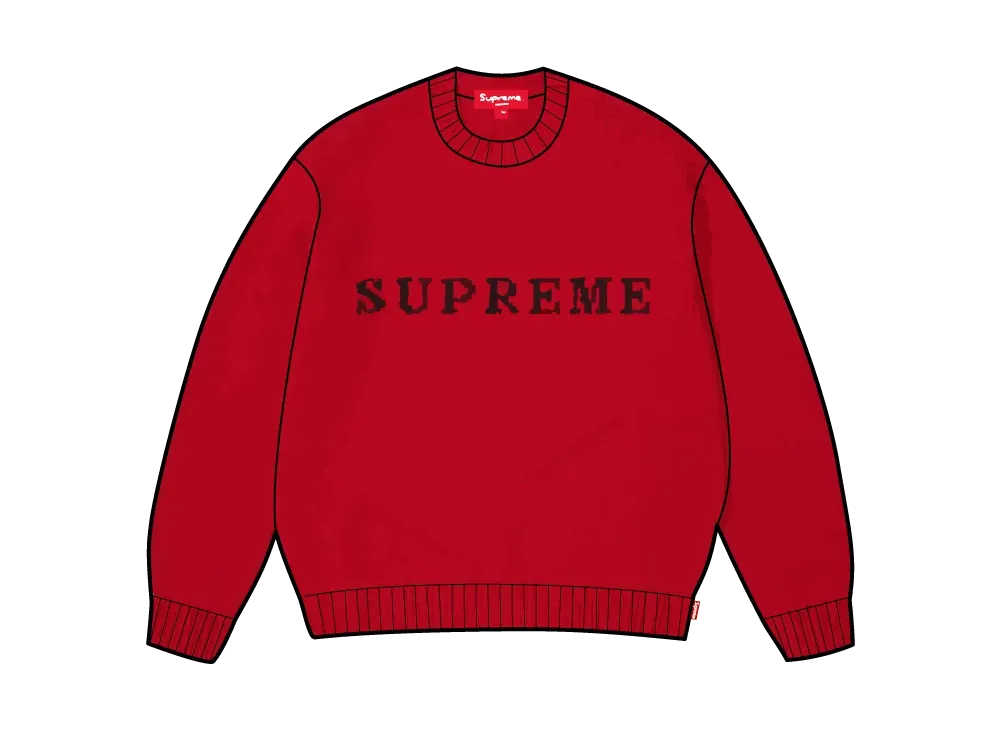 Supreme Contrast Logo Sweater 
