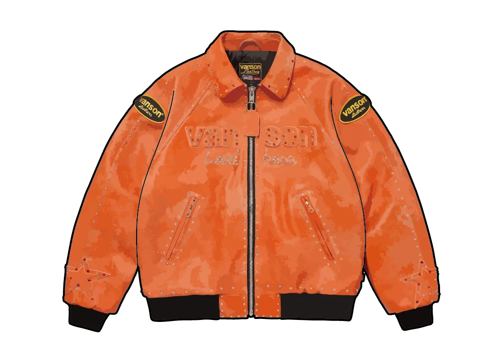 Supreme x B.B. Simon Vanson Leathers Jacket "Orange"