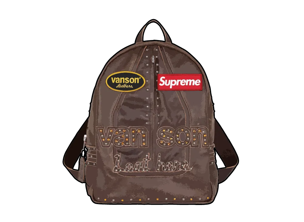 Supreme x B.B. Simon Vanson Leathers Backpack "Brown"