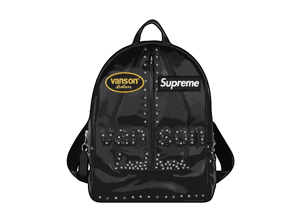 Supreme x B.B. Simon Vanson Leathers Backpack "Black"