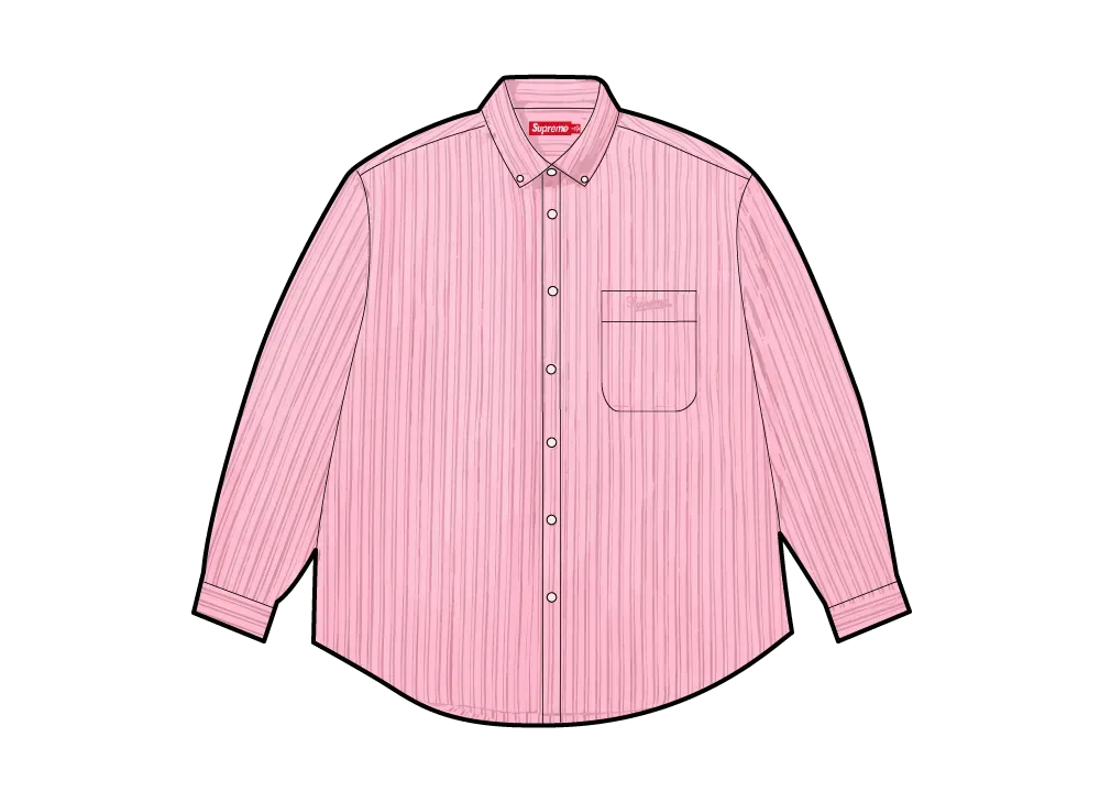 Supreme Pinstripe Shirt "Pink"