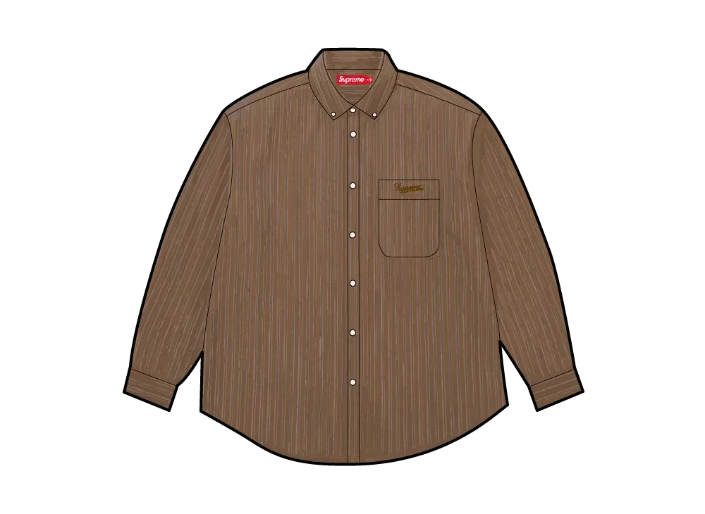Supreme Pinstripe Shirt "Brown"
