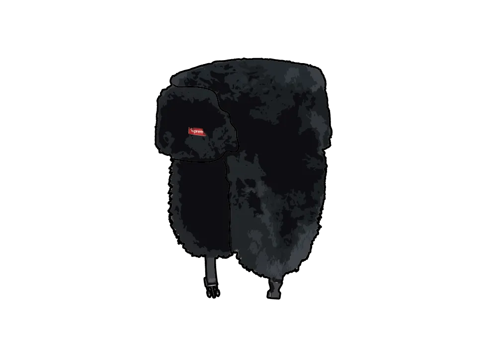 Supreme Ushanka Hat (25FW) "Black"