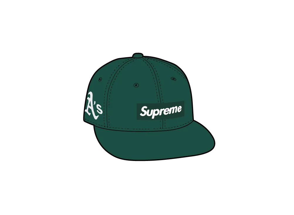 Supreme x MLB x New Era Teams Box Logo Oakland Athletics "Dark Green"