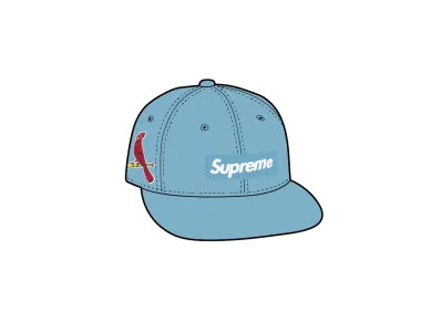 Supreme x MLB x New Era Teams Box Logo St. Louis Cardinals "Light Blue"