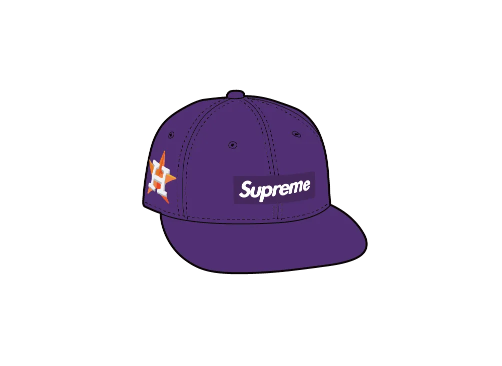 Supreme x MLB x New Era Teams Box Logo Houston Astros "Purple"