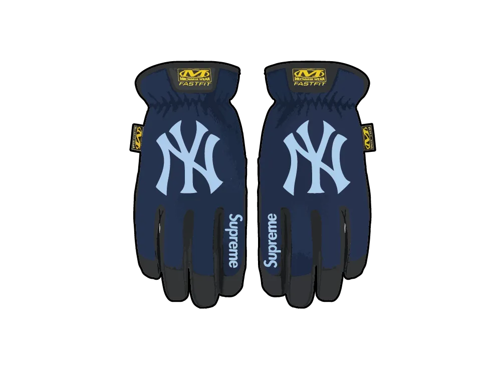 Supreme x Mechanix x MLB FastFit Teams Gloves "Navy"