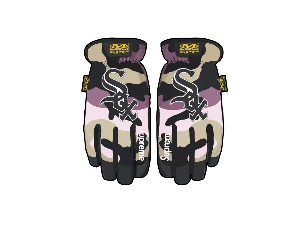シュプリーム x メカニックス x MLB ファストフィット チームズ グローブ "ピンクカモ"