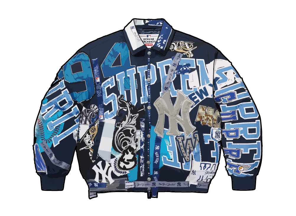シュプリーム x ジェフ ハミルトン x ニューヨーク ヤンキース バーシティ ジャケット "マルチ"