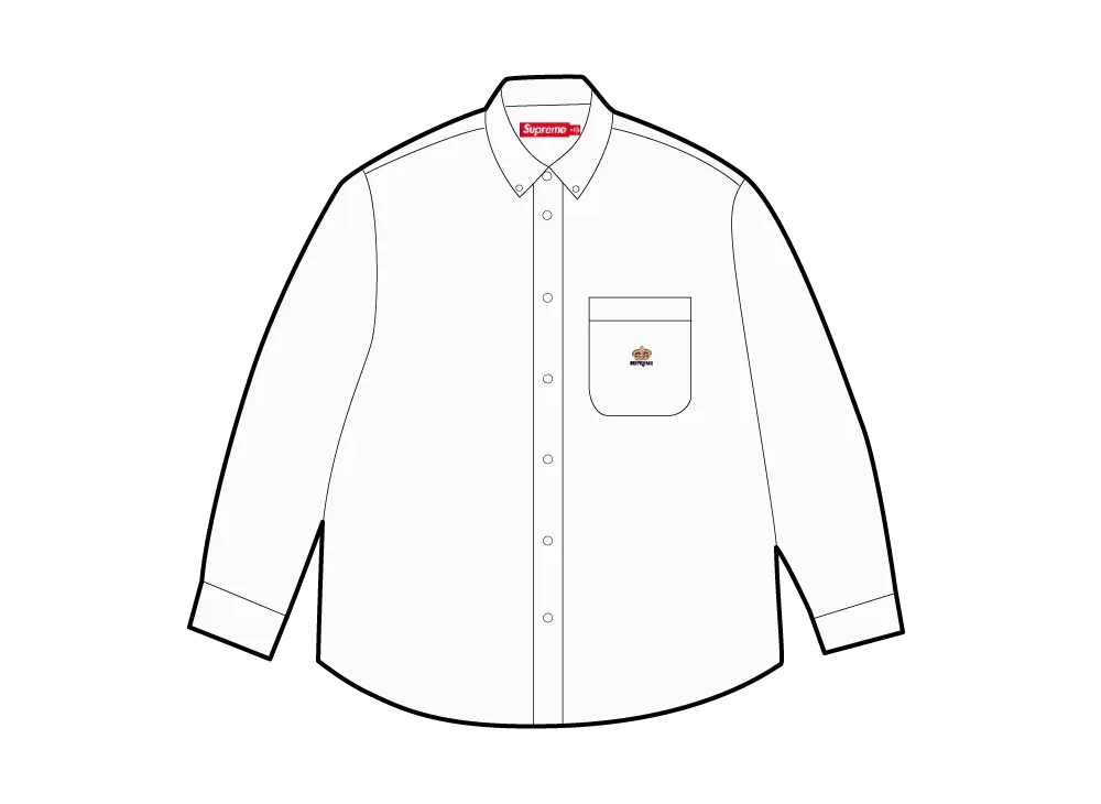 Supreme Loose Fit Flannel Oxford Shirt 