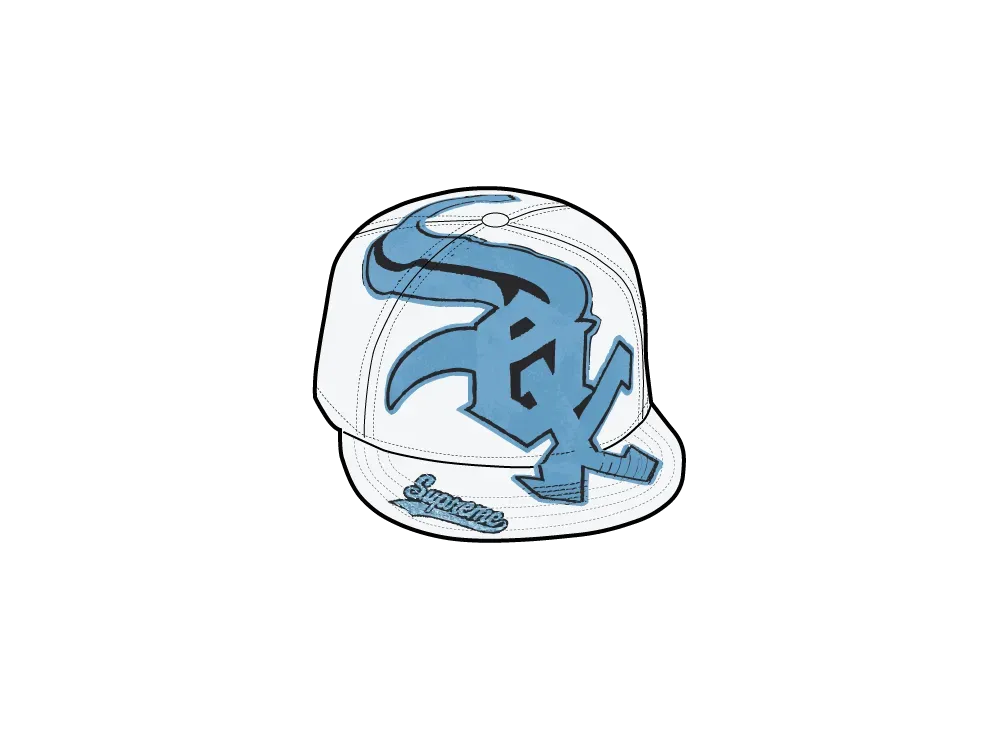 Supreme x Chicago White Sox x New Era Adjustable "White"