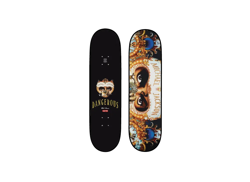 シュプリーム x マイケルジャクソン デンジャラス スケートボード "マルチ"