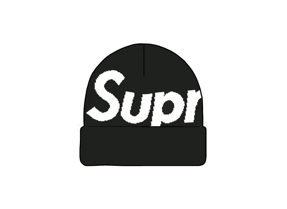 シュプリーム ビッグロゴビーニー "ブラック"