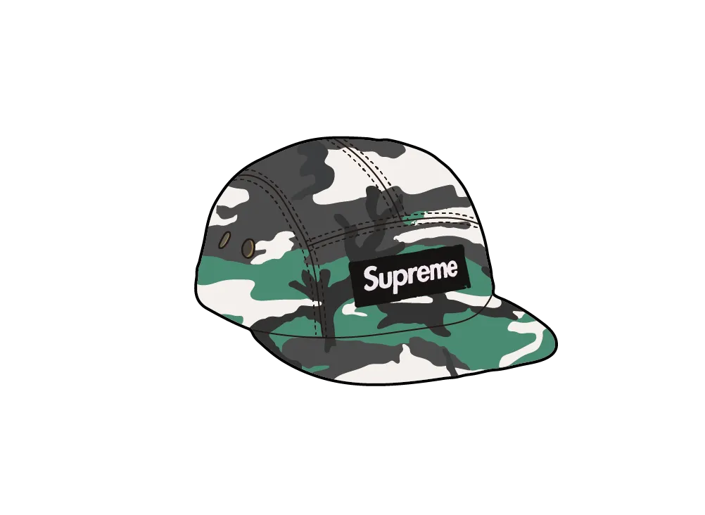 Supreme Military Camp Cap "Green Camo"