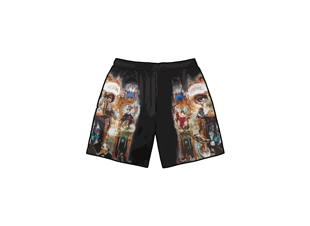 シュプリーム x マイケルジャクソン デンジャラス メッシュショーツ "ブラック"