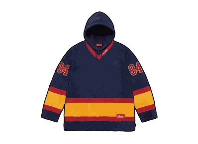 Supreme Polartec Hooded Hockey Jersey "Navy"