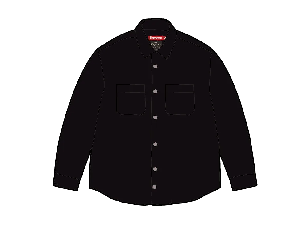 シュプリーム ワイドウェイルコーデュロイ スナップシャツ "ブラック"