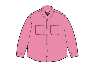 Supreme Wide Wale Corduroy Snap Shirt "Pink"