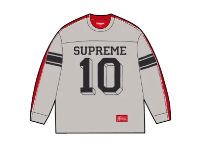 Supreme Split L/S Football Top "Heather Grey"
