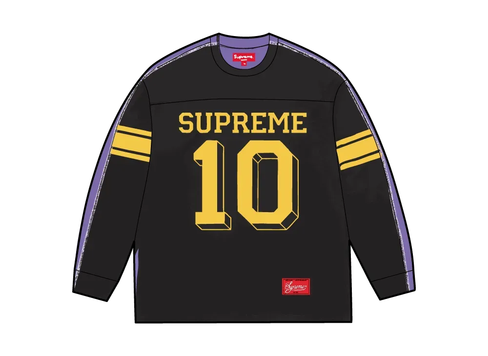 Supreme Split L/S Football Top "Black"