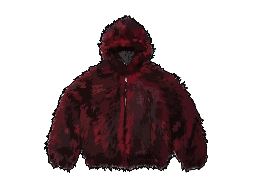 Supreme x Y's by Yohji Yamamoto Faux Fur WINDSTOPPER Hooded Bomber Jacket "Red"