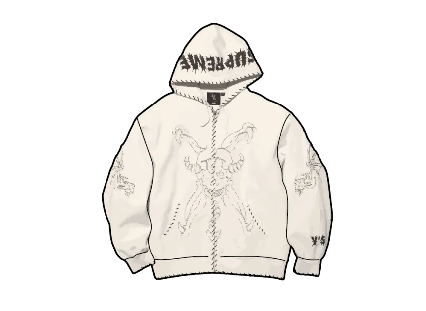 Supreme x Y's by Yohji Yamamoto Zip Up Hooded Sweatshirt Supreme x Y's by Yohji Yamamoto Zip Up Hooded Sweatshirt
