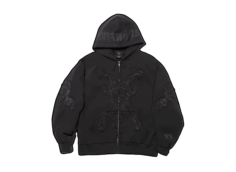 トップス Supreme x Y's by Yohji Yamamoto Zip Up Supreme Y's by Yohji Yamamoto Zip Up Hooded Sweatshirt Black