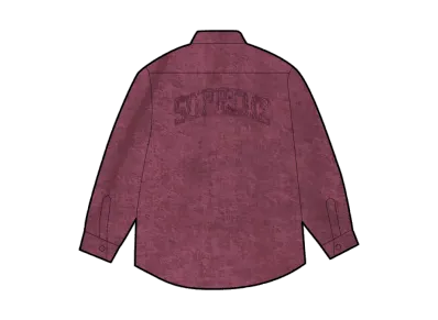 Supreme Shearling Lined Denim Work Shirt "Overdyed Pink" (25FW)
