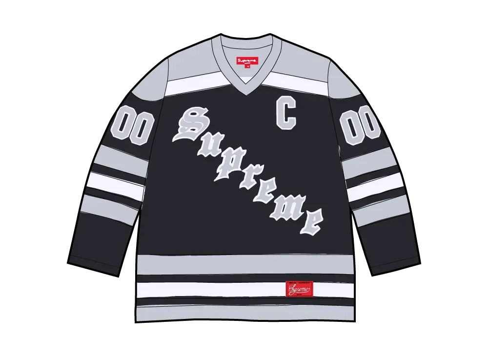 シュプリーム ファイアー ＆ アイス ホッケー ジャージ "ブラック"