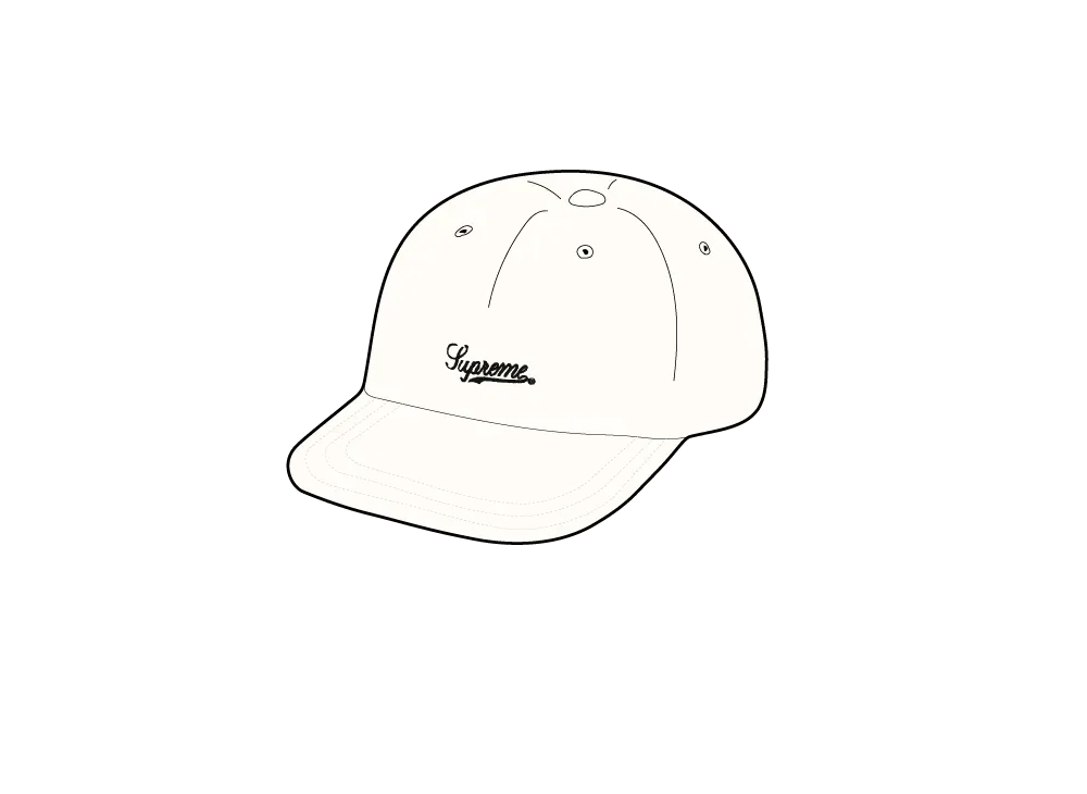 Supreme Distressed Script 6-Panel 