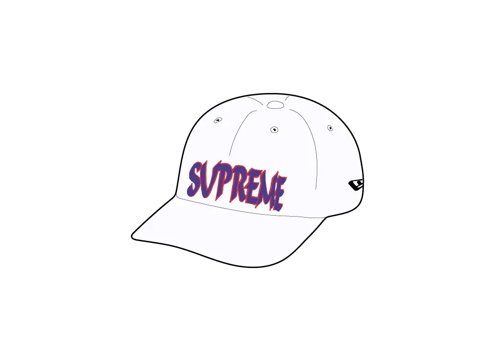 Supreme Sharp Spellout Adjustable New Era "White"