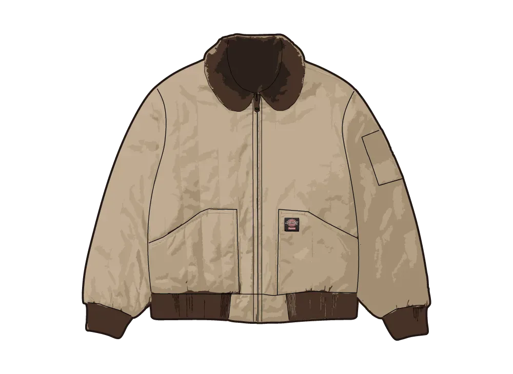 Supreme Dickies リバーシブルJAC Supreme Dickies Reversible Quilted Faux Fur Work Jacket