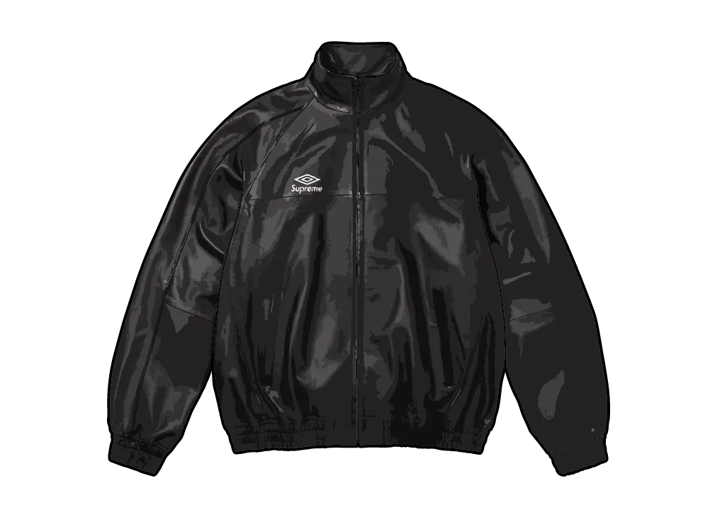 supreme umbro 黒トラックジャケット Supreme x Umbro レザートラックジャケット M - メルカリ