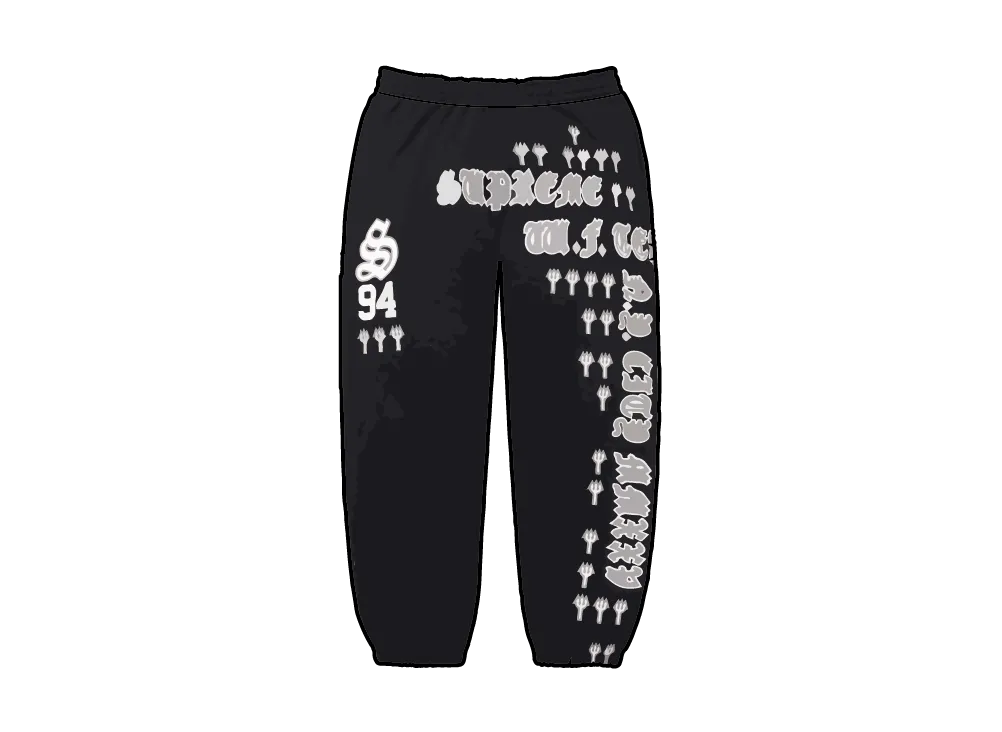 シュプリーム リーグ チャンピオンズ スウェットパンツ "ブラック"
