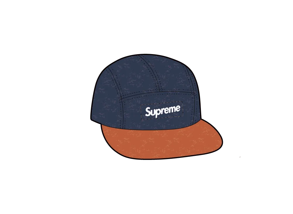 Supreme 2-Tone Moleskin Camp Cap 