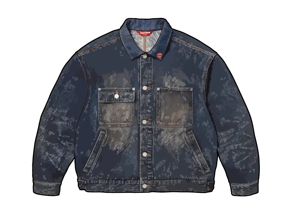 Supreme Distressed Selvedge Trucker Jacket 