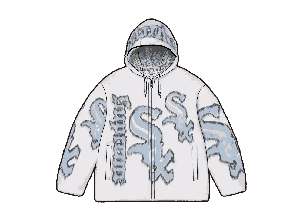 Supreme Chicago White Sox Zip Up Hooded Sweater "White"
