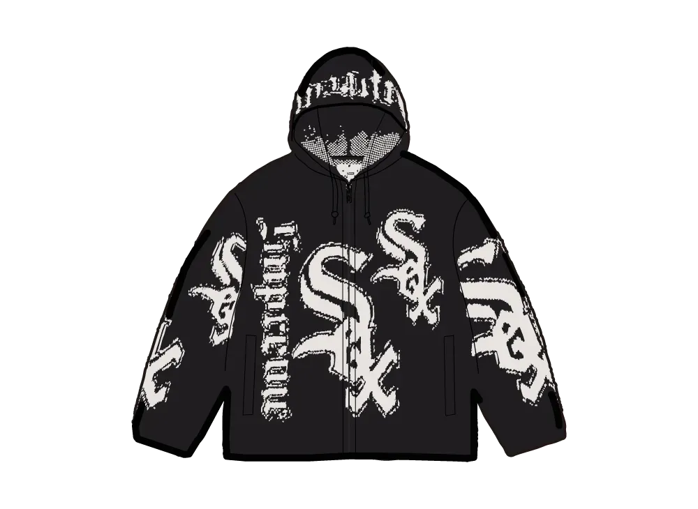 Supreme Chicago White Sox Zip Up Hooded Sweater "Black"
