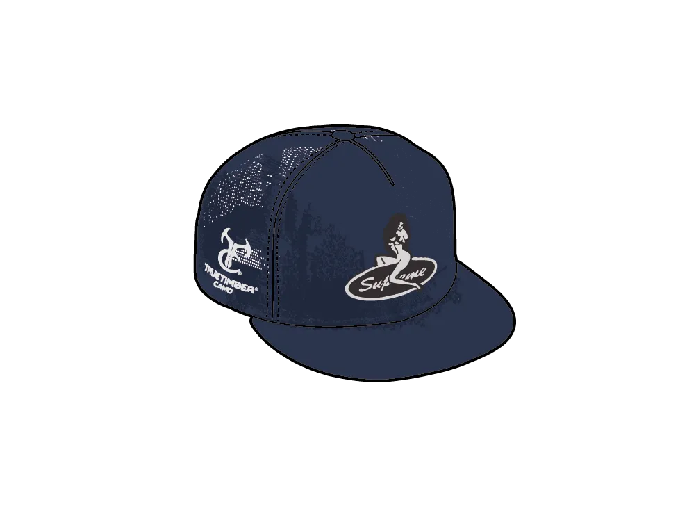Supreme - Pin Up Mesh Back 5-Pane／NAVY Supreme Pin Up Mesh Back 5-Panel Navy - FW22 - US