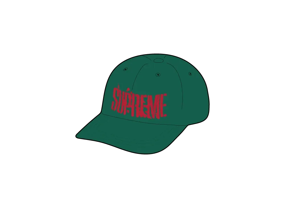 Supreme Splatter 6-Panel "Dark Green"