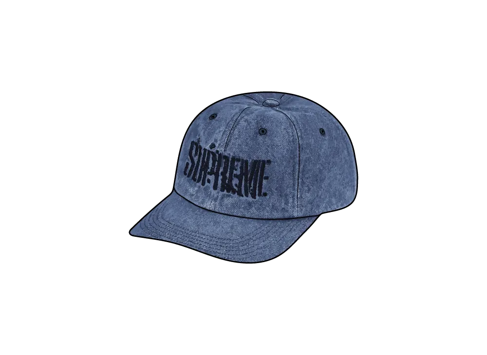 Supreme Splatter 6-Panel "Denim"