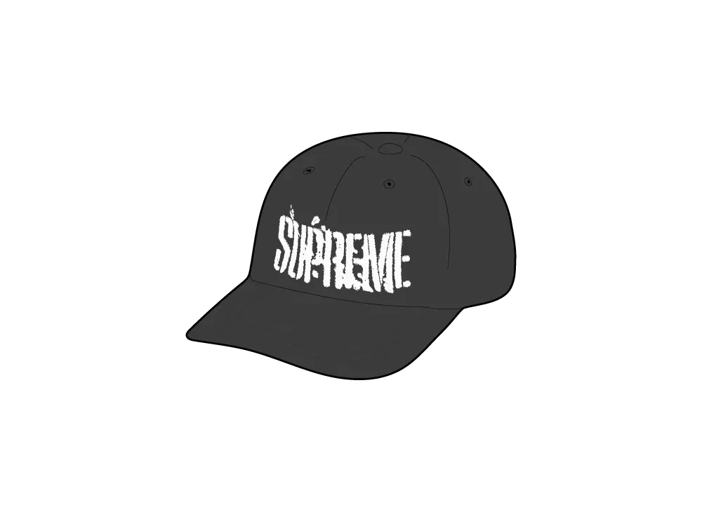 Supreme Splatter 6-Panel "Black"