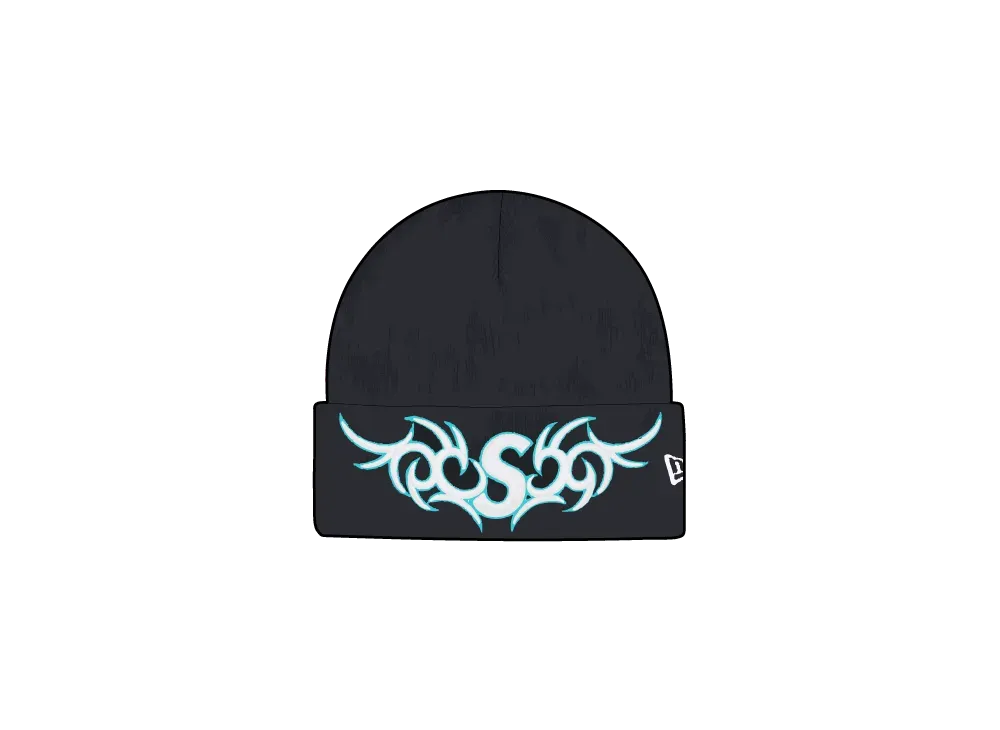 Supreme New Era Tribal S LogoBeanie ネイビー Supreme New Era Tribal S Logo Beanie Navy - FW25 - JP
