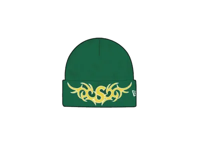 Supreme New Era Tribal S Logo Beanie "Green"