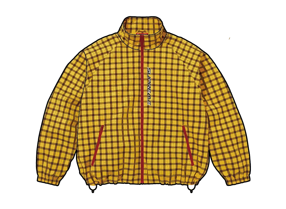 Supreme Plaid Track Jacket "Yellow"