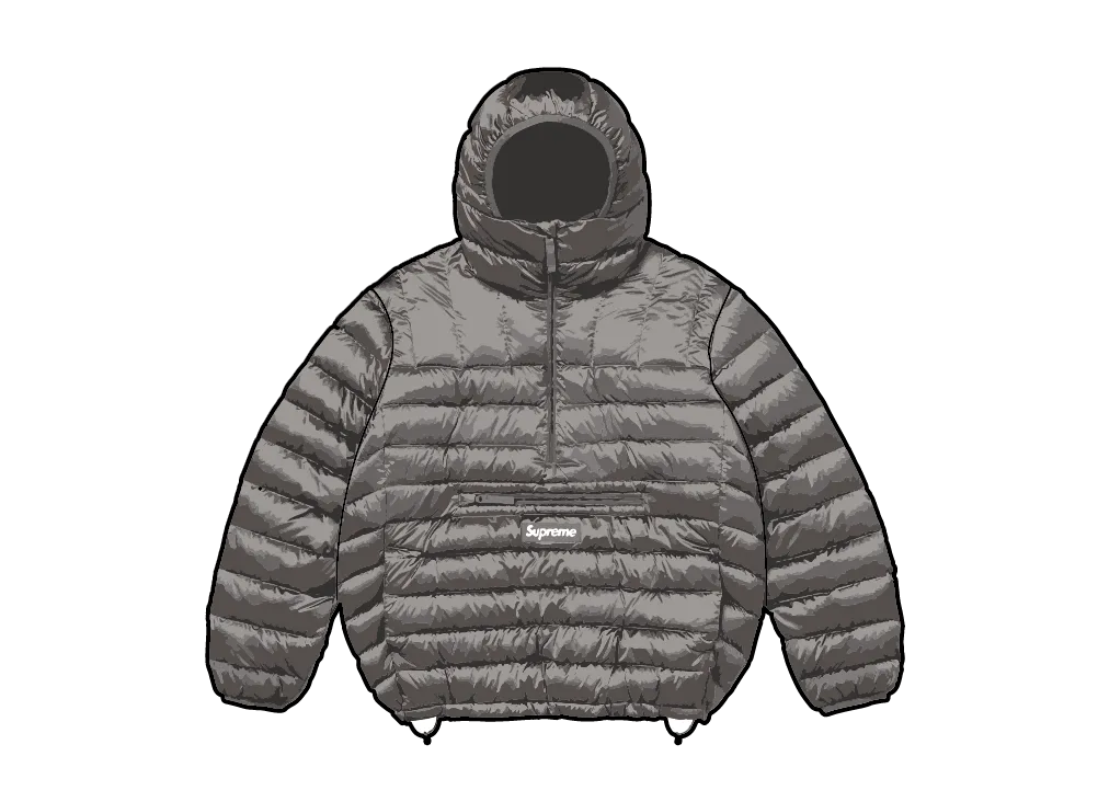 Supreme Micro Down Half Zip Hooded Pullover 