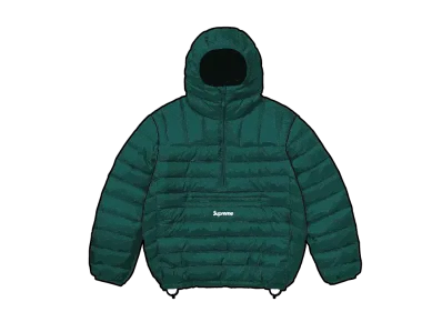Supreme Micro Down Half Zip Hooded Pullover "Dark Green"