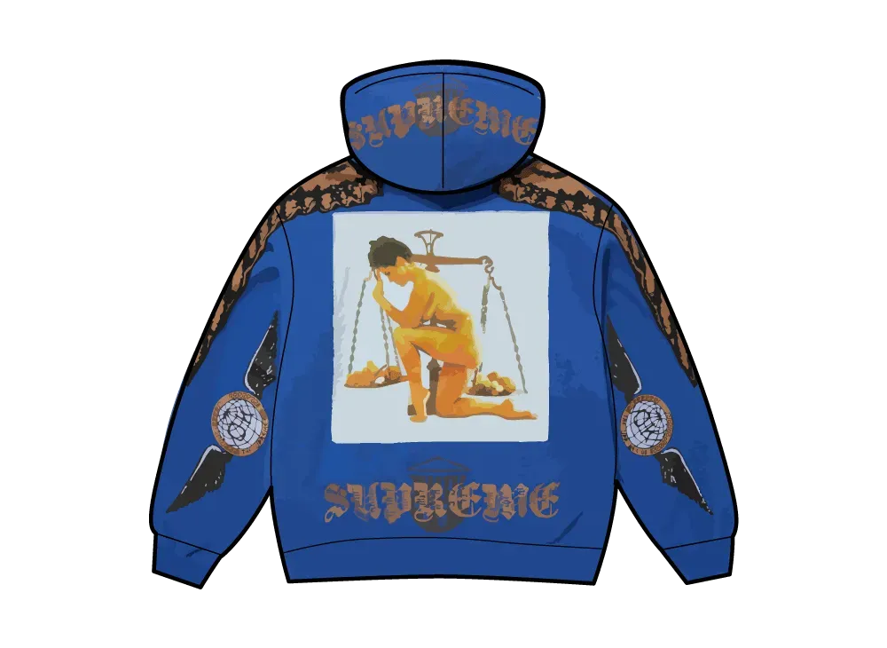 Supreme Wings Zip Up Hooded Sweatshirt 