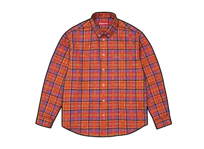 Supreme Plaid Flannel Shirt "Orange"